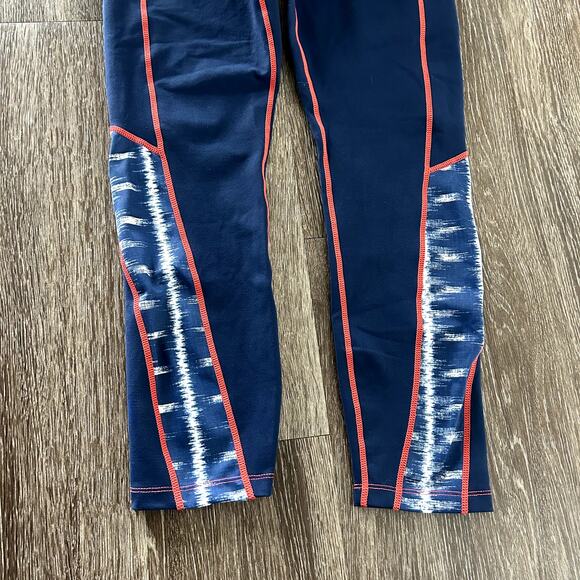 EUC Tuckernuck Navy & Amer-ikat High Rise Flex Compression Leggings Size Small - Picture 13 of 13